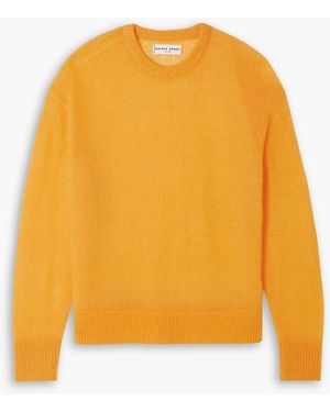 Apiece Apart Softest Tissue Cashmere And Silk-blend Jumper - Orange