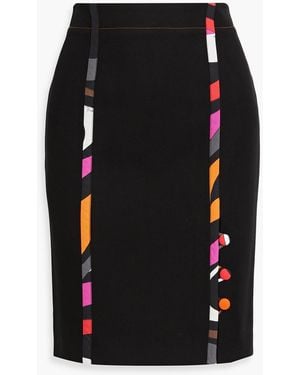 Emilio Pucci Cotton-piqué Mini Skirt - Black