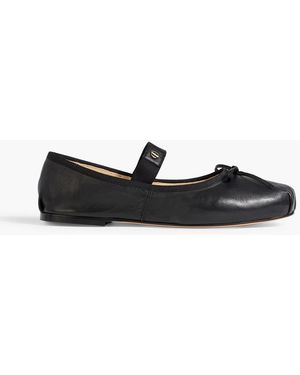 Anine Bing Jolie Leather Ballet Flats - Black