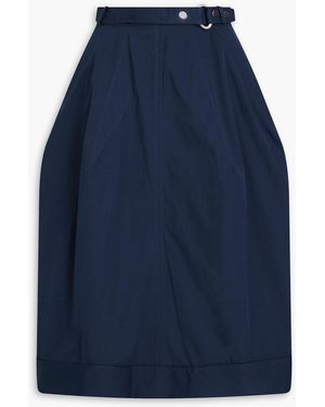 3.1 Phillip Lim Cotton Oxford Midi Skirt - Blue