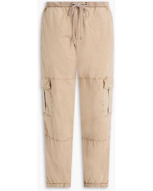 James Perse Stretch-Cotton Poplin Cargo Pants - Natural