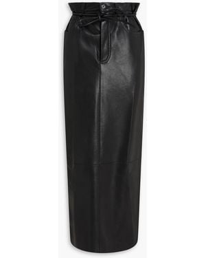 Nanushka Leather Maxi Skirt - Black