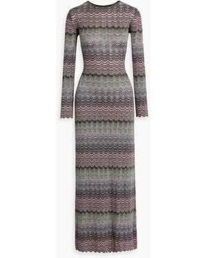 Missoni Cutout Metallic Crochet-Knit Maxi Dress - Pink