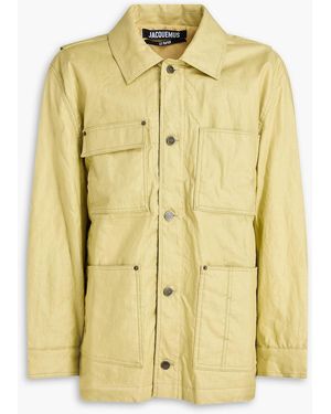 Jacquemus Coated Linen-Canvas Field Jacket - Yellow