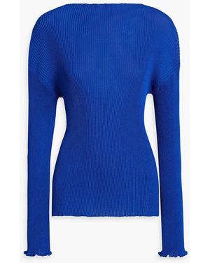 Proenza Schouler Camille Ribbed-Knit Sweater - Blue