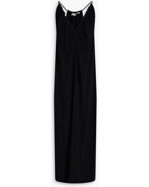 BITE STUDIOS Theros Ruched Crepe Midi Dress - Black
