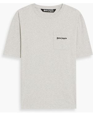 Palm Angels Embroidered Cotton-Jersey T-Shirt - White