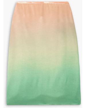 Jil Sander Midirock aus satin mit farbverlauf - Grün
