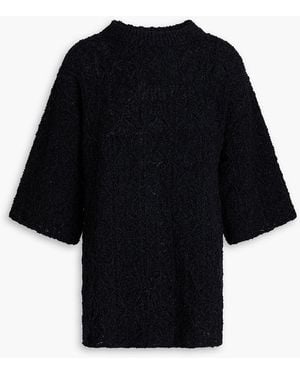 Loulou de Saison Antila Bouclé-knit Cotton-blend Jumper - Black