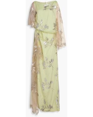 Erdem Layered Sequin-Embellished Tulle Gown - White