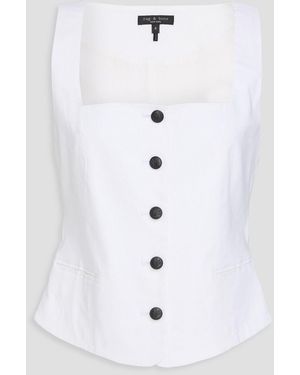 Rag & Bone Mariana Linen-Blend Vest - White