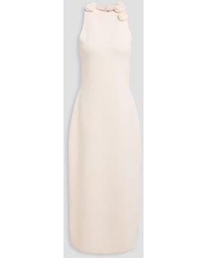 Altuzarra Maxi-strickkleid mit floralen applikationen - Weiß