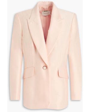 Zimmermann Wool And Silk-blend Blazer - Pink