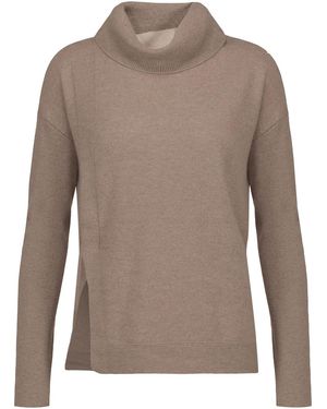 Duffy Ribbed Cashmere Turtleneck Sweater - Brown