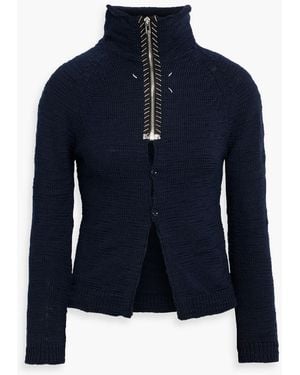 Maison Margiela Wool Cardigan - Blue