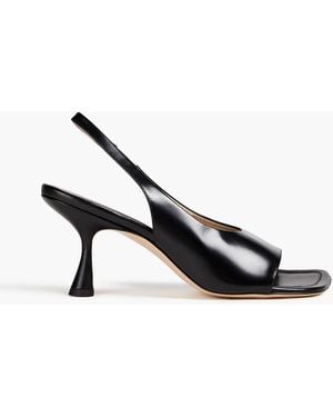 Wandler Julio Leather Slingback Sandals - Black