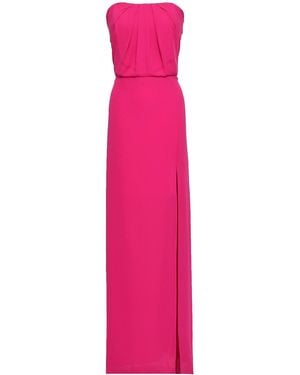 Halston Strapless Split-Front Crepe Gown - Pink