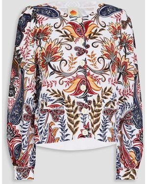 FARM Rio Jacquard-knit Cotton-blend Jumper - White