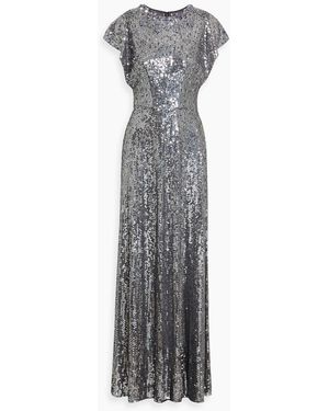 Jenny Packham Odisha Embellished Tulle Gown - Gray