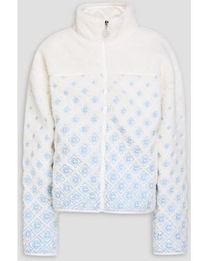 CASABLANCA Embroidered Fleece Jacket - Blue