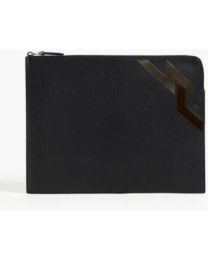 dunhill Printed Pebbled-leather Pouch - Black