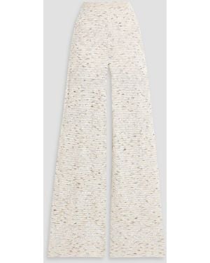 Missoni Sequin-Embellished Metallic Crochet-Knit Wide-Leg Trousers - Natural