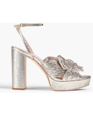 Loeffler Randall Natalia 110 Twisted Lamé Platform Sandals - Metallic