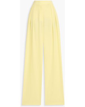 The Sei Pleated Crepe Wide-Leg Pants - Yellow