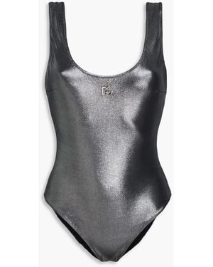 Dolce & Gabbana Badeanzug mit verzierung und -effekt - Grau