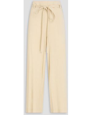 TOTEME Cropped Twill Straight-leg Trousers - Natural