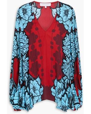 Borgo De Nor Stella Printed Crepe Top - Red
