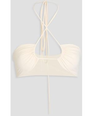 Magda Butrym Neckholder-bikini-oberteil mit raffungen - Weiß