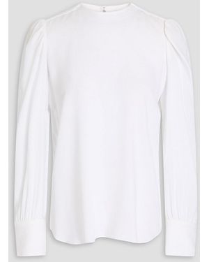 Another Tomorrow Bluse aus stretch-crêpe - Weiß