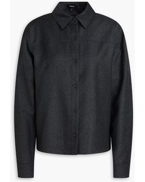 Theory Wool-twill Shirt - Black