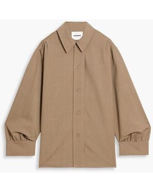 Jil Sander Wool-Jacquard Shirt - Natural