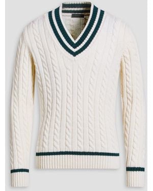 Slowear Cable-Knit Wool Jumper - White