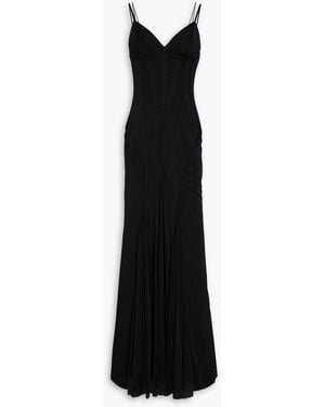Dolce & Gabbana Stretch-tulle Maxi Dress - Black