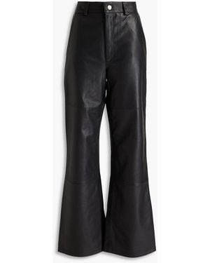 DEADWOOD Flynn Leather Flared Trousers - Black