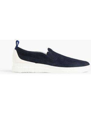 dunhill Radial Spoiler Suede Slip-On Sneakers - Blue