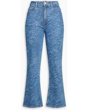Ganni High-rise Bootcut Jeans - Blue