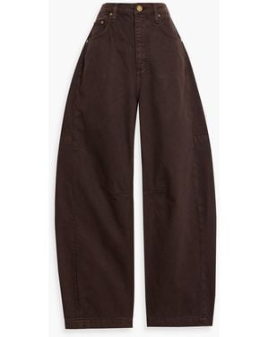 Rag & Bone Charlie High-Rise Barrel-Leg Jeans - Brown