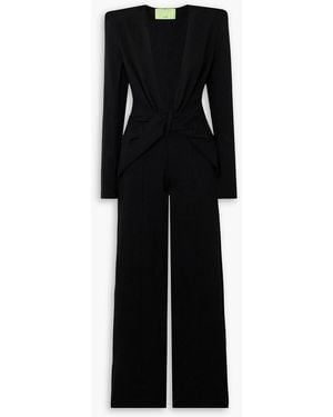 GAUGE81 Phil Twist-front Stretch-jersey Jumpsuit - Black