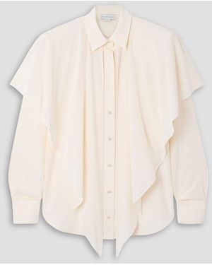 Stella McCartney Cape-Effect Silk-Crepe De Chine Shirt - Natural