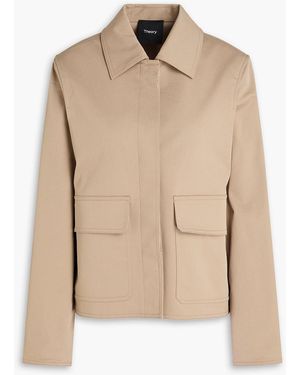 Theory Cotton-Blend Twill Jacket - Natural