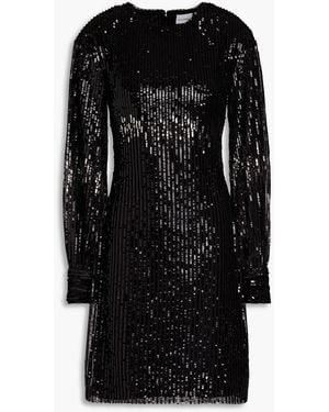 Raishma Sequined Tulle Dress - Black