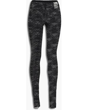 RED Valentino Stretch-Lace Leggings - Black