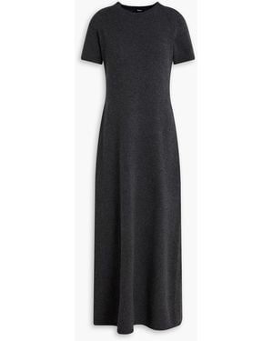 Theory Wool And Cashmere-blend Midi Dress - Black