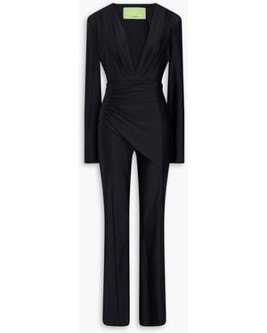 GAUGE81 Rosaria drapierter jumpsuit aus glänzendem jersey - Schwarz