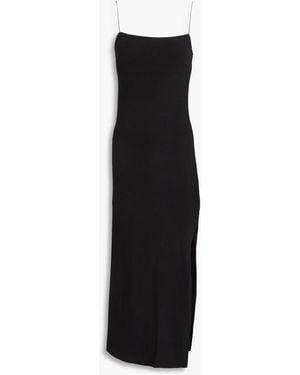 Enza Costa Jersey Midi Slip Dress - Black
