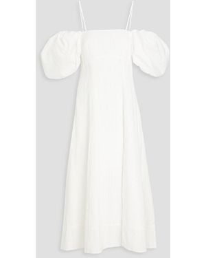 Rejina Pyo Oksana Off-the-shoulder Cotton Midi Dress - White